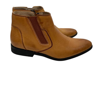 Men’s ADOLFO Grego Brown Leather Ankle Boots Size 7.5